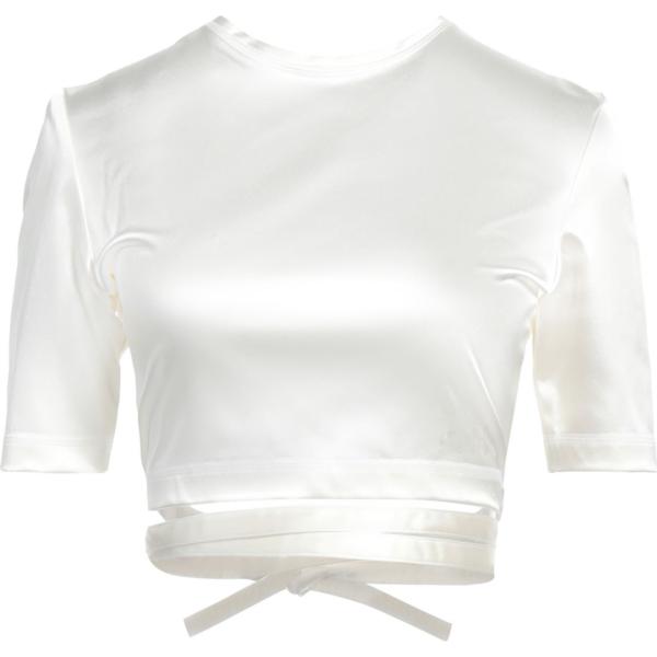 top Patou bianco tinta unita