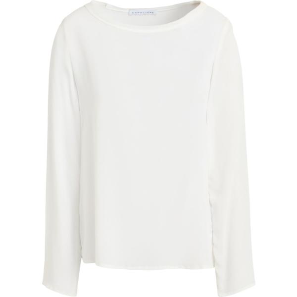 top Caractère bianco tinta unita