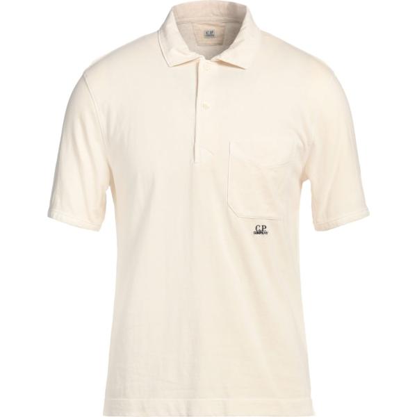 polo C.p. Company bianco tinta unita