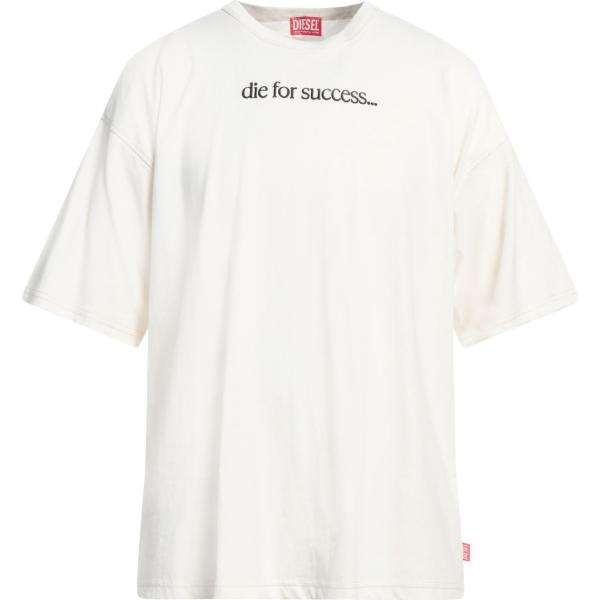 t-shirt Diesel bianco tinta unita