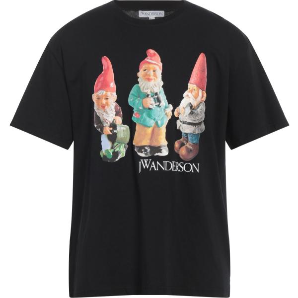 t-shirt Jw Anderson nero con stampe