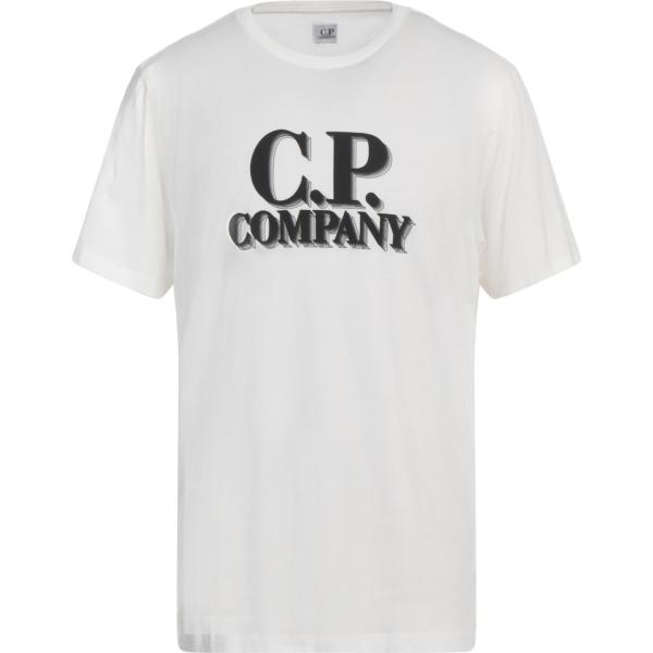 t-shirt C.p. Company bianco con stampe