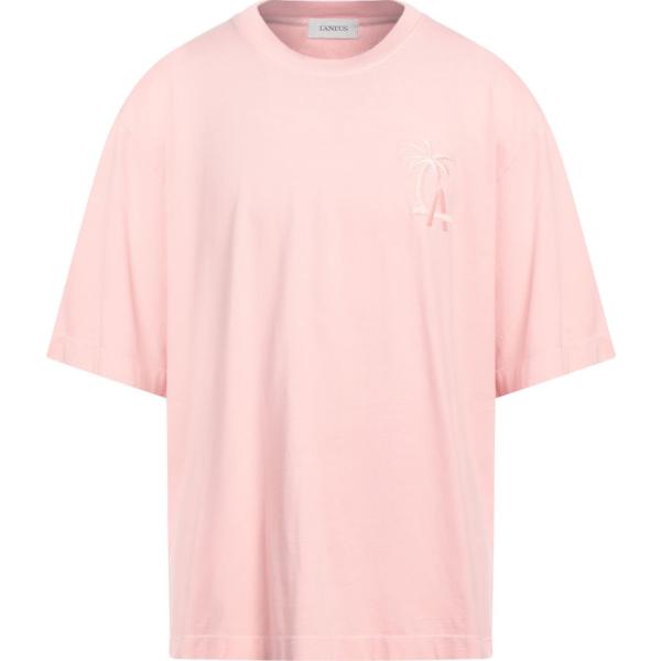 t-shirt Laneus rosa tinta unita