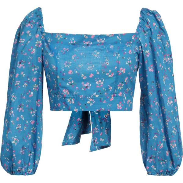 top Anjuna blu a fiori