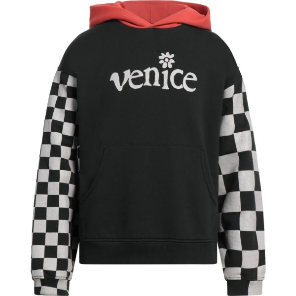 felpe con cappuccio Erl nero con stampe