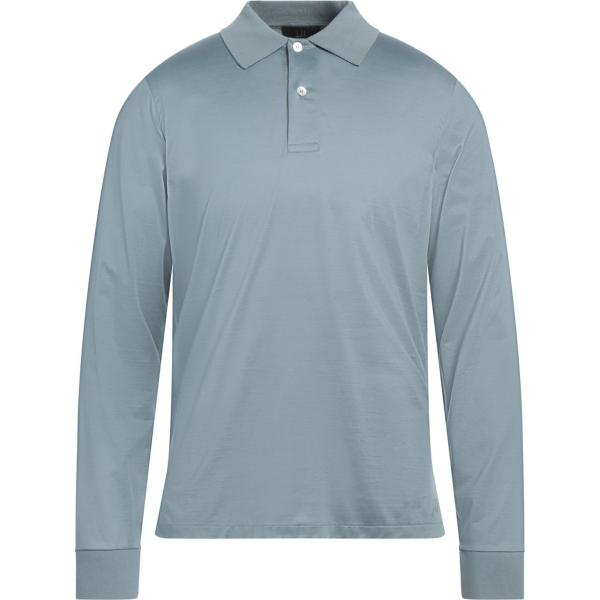 polo Dunhill blu tinta unita
