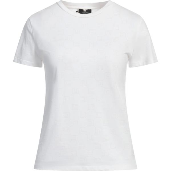 t-shirt Elisabetta Franchi bianco tinta unita