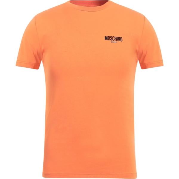 t-shirt Moschino arancione tinta unita