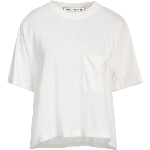 t-shirt Shirtaporter bianco tinta unita