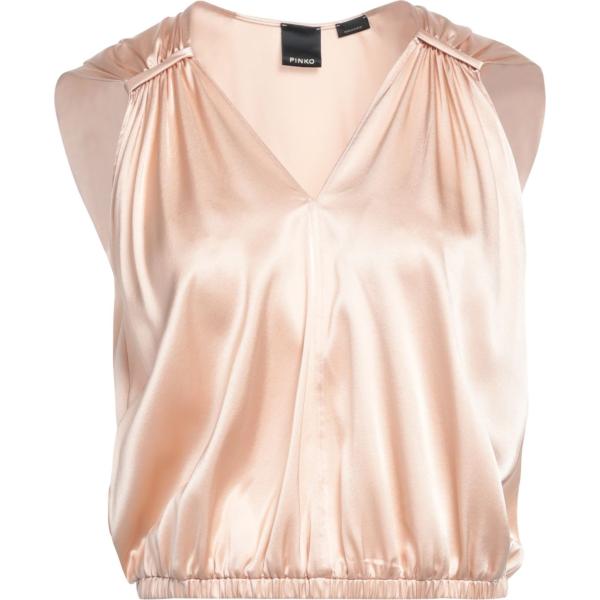 top Pinko marrone tinta unita