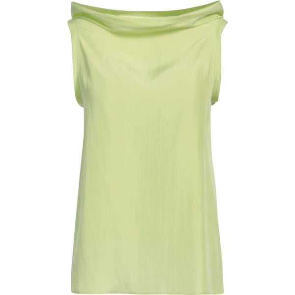 top Alysi verde tinta unita