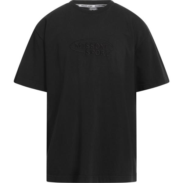 t-shirt Missoni nero tinta unita
