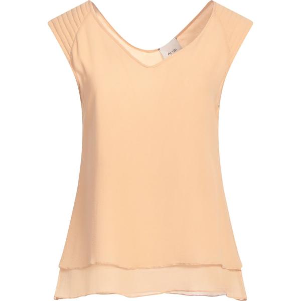 top Alysi arancione tinta unita