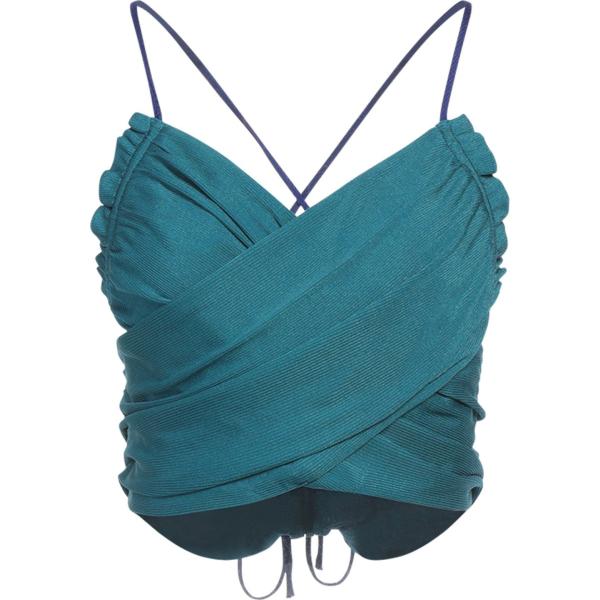 top Giorgio Armani verde tinta unita