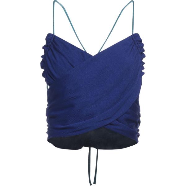 top Giorgio Armani blu tinta unita