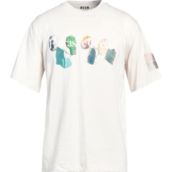 t-shirt Msgm bianco con stampe