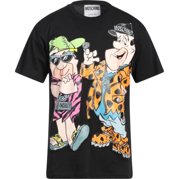 t-shirt Moschino nero con stampe
