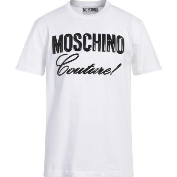 t-shirt Moschino bianco tinta unita