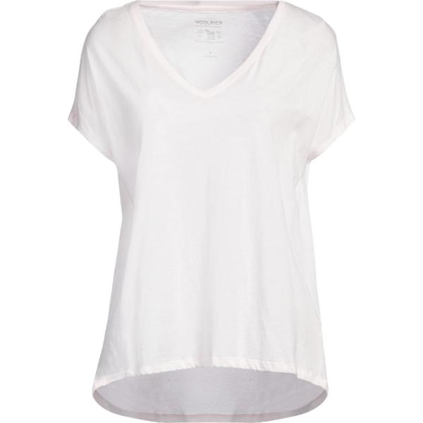 t-shirt Woolrich rosa tinta unita