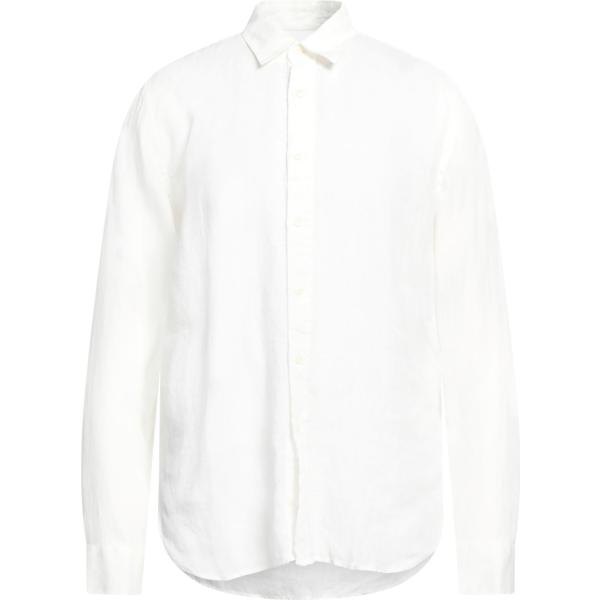 camicie 120% Lino bianco tinta unita