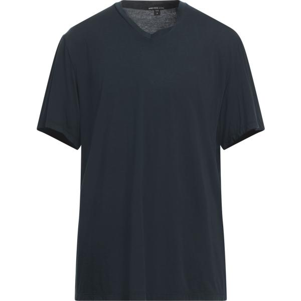 t-shirt James Perse blu tinta unita