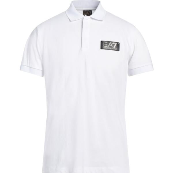 polo Ea7 bianco tinta unita