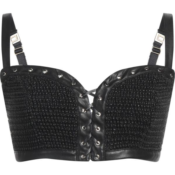 top Elisabetta Franchi nero tinta unita