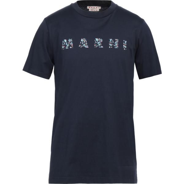 t-shirt Marni blu con stampe