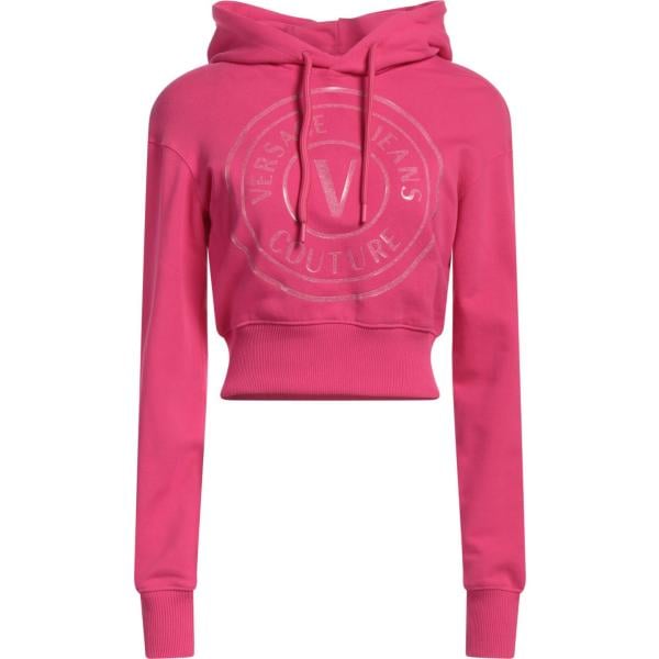 felpe con cappuccio Versace Jeans Couture rosa tinta unita