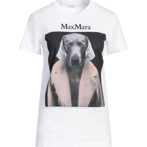 t-shirt Max Mara bianco con stampe