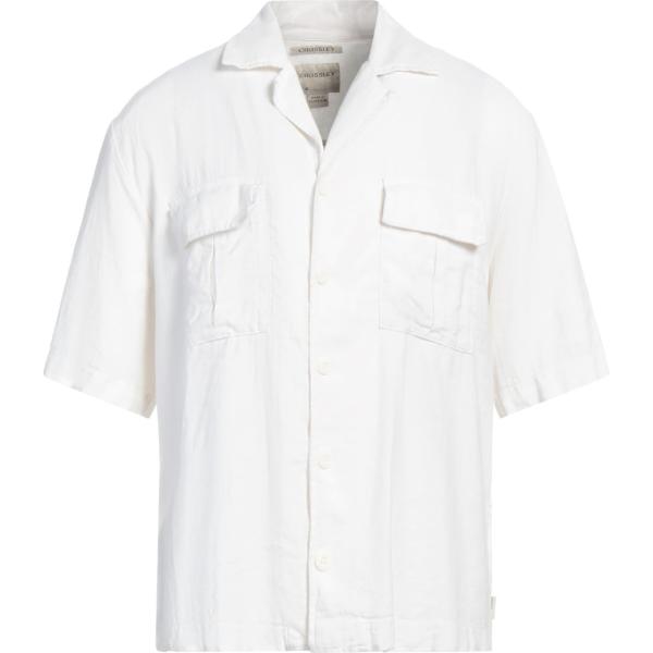 camicie a manica corta Crossley bianco tinta unita