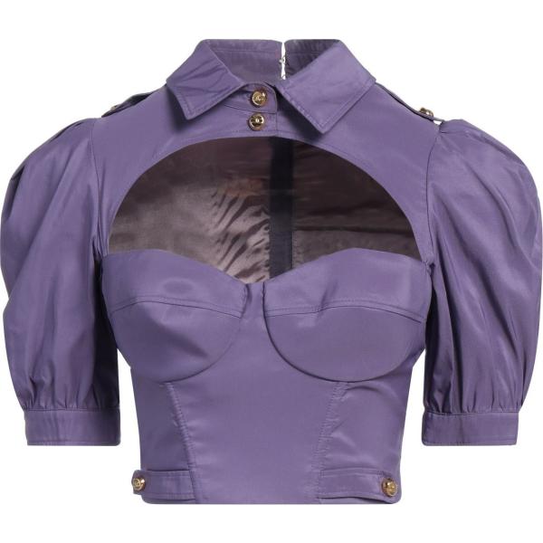 top Elisabetta Franchi viola tinta unita
