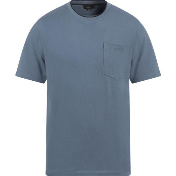 t-shirt Dunhill blu tinta unita