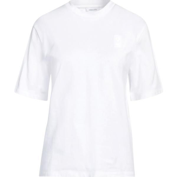t-shirt Ferragamo bianco tinta unita