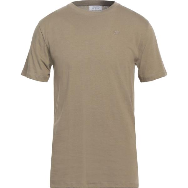 t-shirt Off-White™ marrone tinta unita