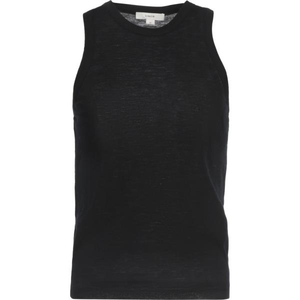 top Vince. nero tinta unita