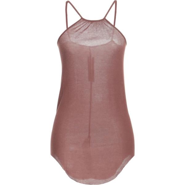 top Rick Owens viola tinta unita