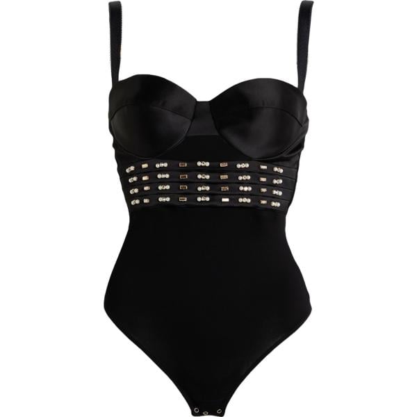 body Elisabetta Franchi bianco tinta unita