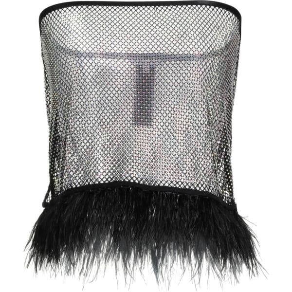 Top da donna a fascia in grigio chiaro senza spalline Patrizia Pepe Patrizia Pepe