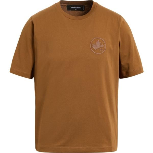 t-shirt Dsquared2 marrone tinta unita