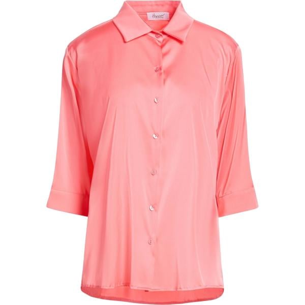 Camicia da donna in rosa chiaro collo classico con bottoni in poliestere Hopper Hopper