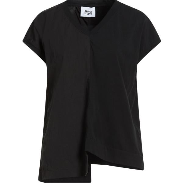 t-shirt Alpha Studio nero tinta unita