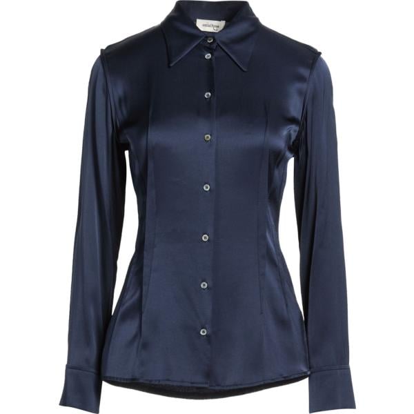 camicie Ottodame blu tinta unita