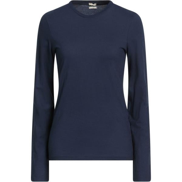 t-shirt Massimo Alba blu tinta unita