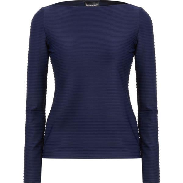 top Emporio Armani blu tinta unita