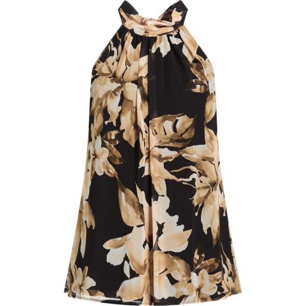 top Twinset nero a fiori