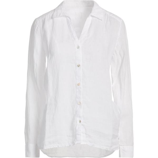 camicie 120% Lino bianco tinta unita