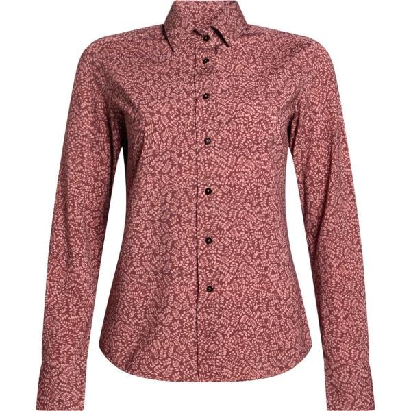 Camicia da donna in viola scuro collo classico a maniche lunghe con bottoni Xacus Xacus