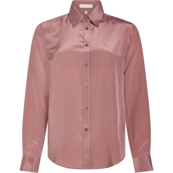 Camicia da donna in marrone chiaro collo classico a maniche lunghe in seta Camicettasnob Camicettasnob