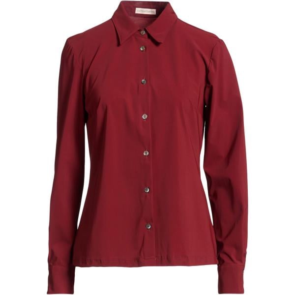 Camicia da donna in bordeaux collo classico a maniche lunghe Camicettasnob Camicettasnob